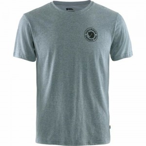 Fjallraven Kanken 1960 Logo Men T-Shirt Blue | WRJFEAZ-95