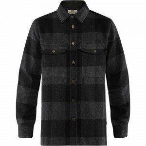 Fjallraven Kanken Abisko Men Shirts Black | MXYAIZD-94