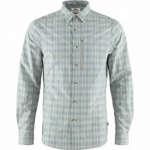 Fjallraven Kanken Abisko Men Shirts Grey | QMNRACF-62