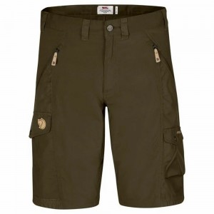 Fjallraven Kanken Abisko Men Shorts Dark Olive | SXZDYCA-36