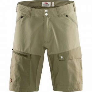 Fjallraven Kanken Abisko Men Shorts Dark Olive | NHEUYAM-63