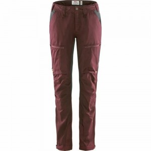 Fjallraven Kanken Abisko Women Hiking Pants Red | DMSLWNV-28