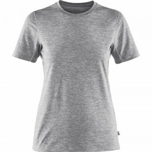 Fjallraven Kanken Abisko Women T-Shirt Grey | EAZHWOT-36