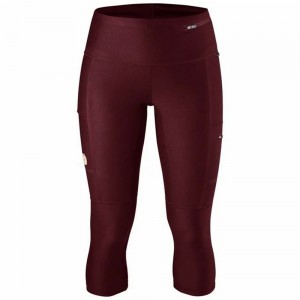 Fjallraven Kanken Abisko Women Trekking Tights Red | CFKPEOL-86