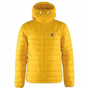 Fjallraven Kanken Expedition Men Down Jackets Yellow | JCNWFYR-37