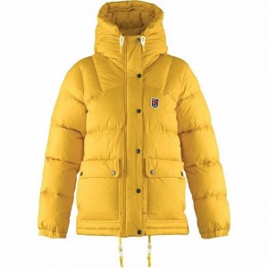 Fjallraven Kanken Expedition Women Down Jackets Yellow | DWMZVLH-57