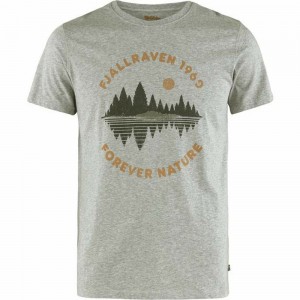 Fjallraven Kanken Forest Mirror Men T-Shirt Grey | URIDVNL-95