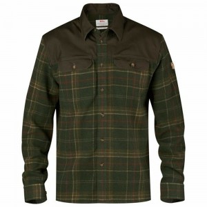 Fjallraven Kanken Granit Men Shirts Green | CGYBIPJ-81