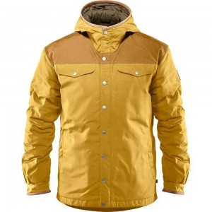 Fjallraven Kanken Greenland Men Down Jackets Yellow | EMKUPJH-63