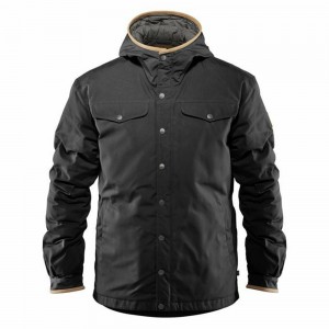 Fjallraven Kanken Greenland Men Down Jackets Black | SFGRBVP-57