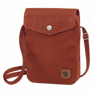 Fjallraven Kanken Greenland Pocket Men Backpack Dark Red | HMNKRFP-36