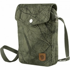 Fjallraven Kanken Greenland Pocket Men Backpack Dark Green | NTUXWME-75