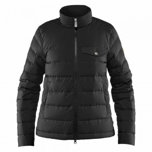 Fjallraven Kanken Greenland Women Down Jackets Black | YXOVWAD-97