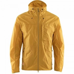 Fjallraven Kanken High Coast Men Wind Jacket Yellow | TQLNSXO-25