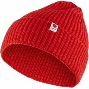 Fjallraven Kanken Logo Women Beanie Red | MHPIRSO-13