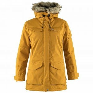 Fjallraven Kanken Nuuk Women Parka Yellow | KNXMBQW-91