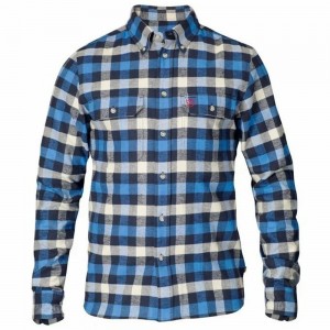 Fjallraven Kanken Skog Men Shirts Blue | EWFNAYR-85