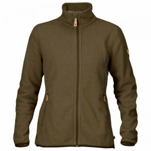 Fjallraven Kanken Stina Women Fleece Dark Olive | QNIUXYJ-18