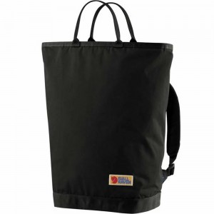 Fjallraven Kanken Vardag Totepack Women Backpack Black | QXLZRJF-21