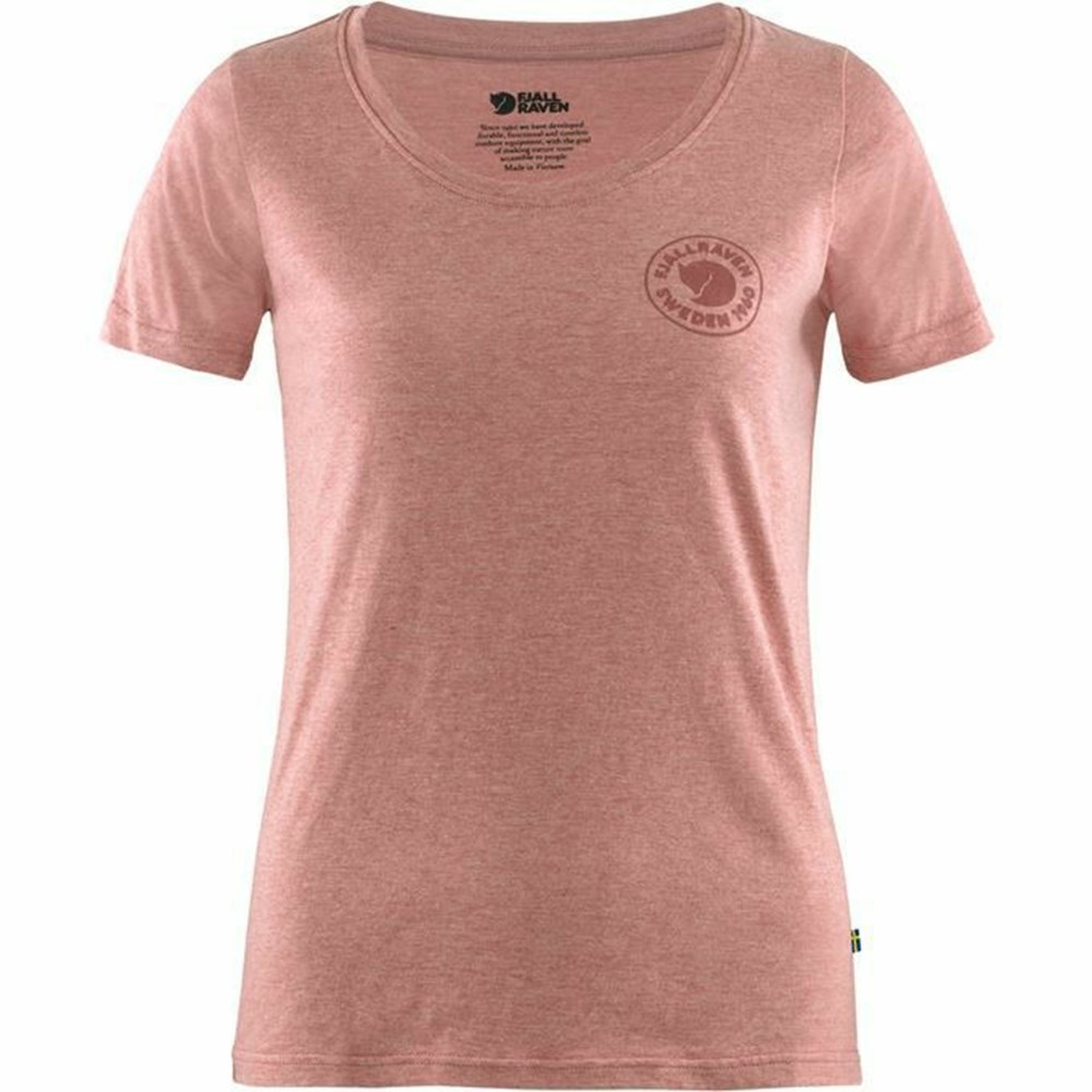 Fjallraven Kanken 1960 Logo Women T-Shirt Red | SNWLQFR-40