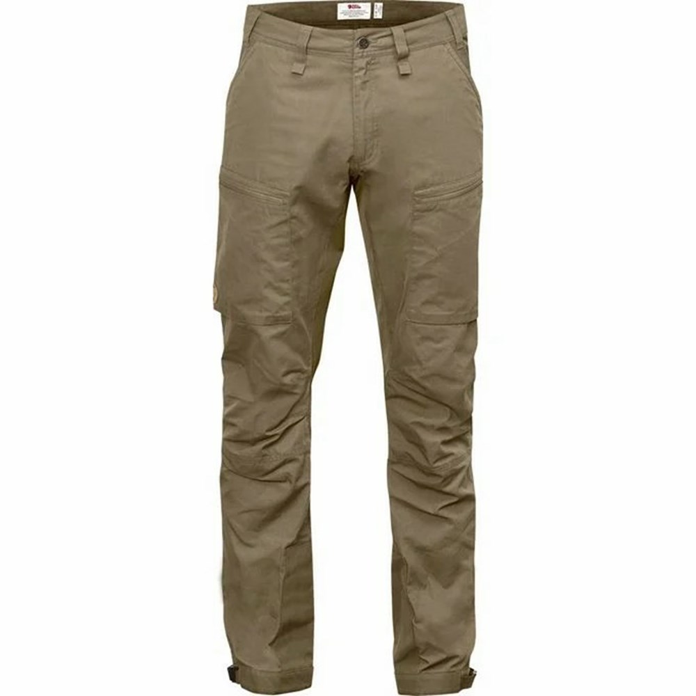 Fjallraven Kanken Abisko Men Hiking Pants Khaki | KDITLPV-76