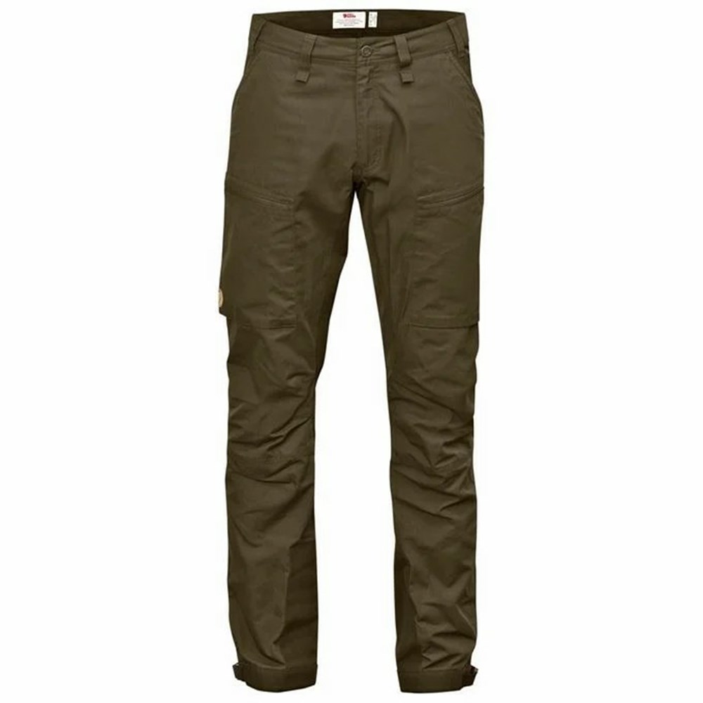 Fjallraven Kanken Abisko Men Hiking Pants Dark Olive | DUVAJTW-27