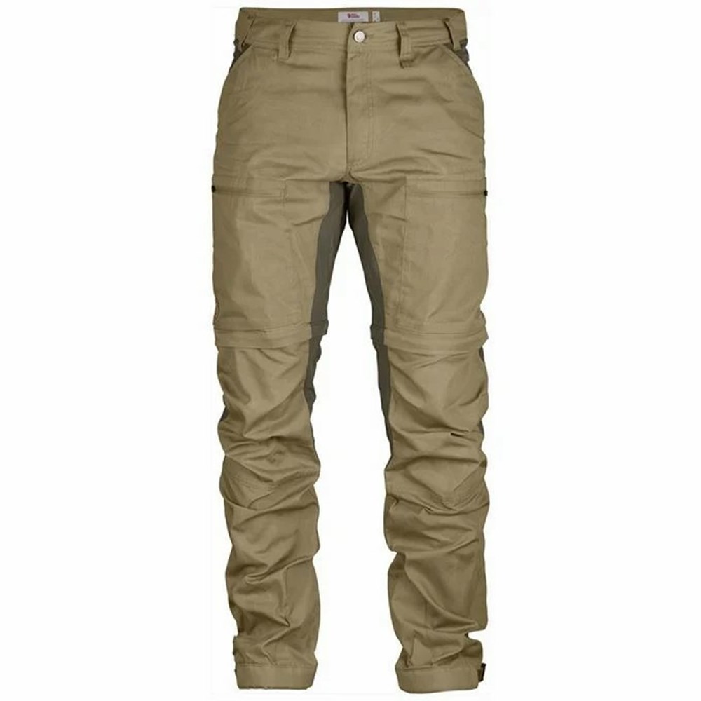 Fjallraven Kanken Abisko Men Hiking Pants Brown | KBPTQLC-51