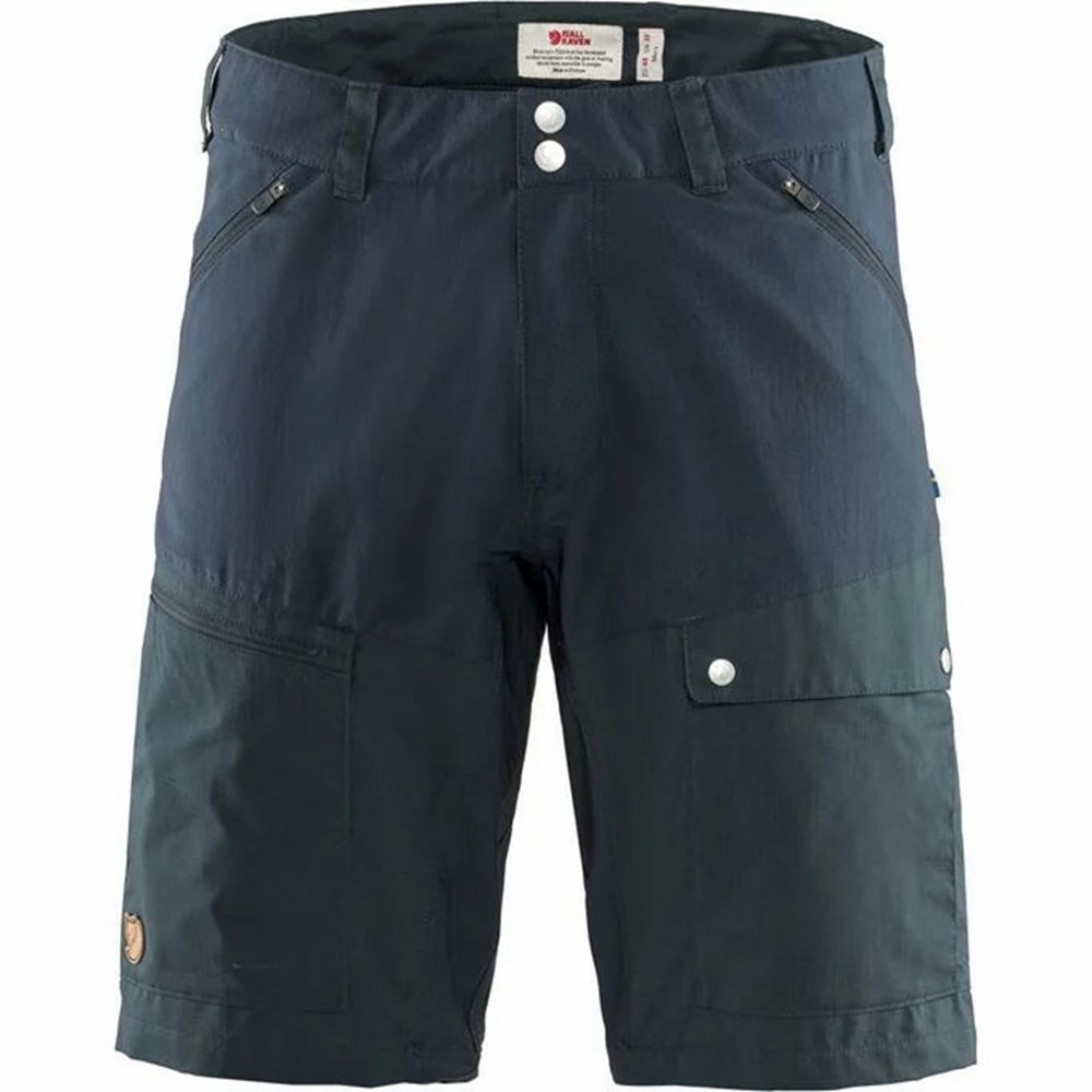 Fjallraven Kanken Abisko Men Shorts Navy | SXBUHIP-36