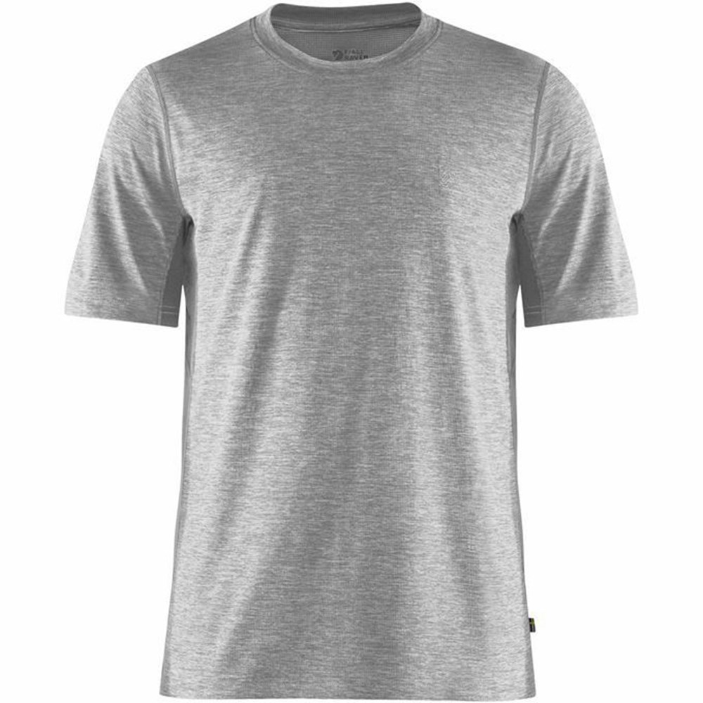 Fjallraven Kanken Abisko Men T-Shirt Grey | BYHPGDX-46