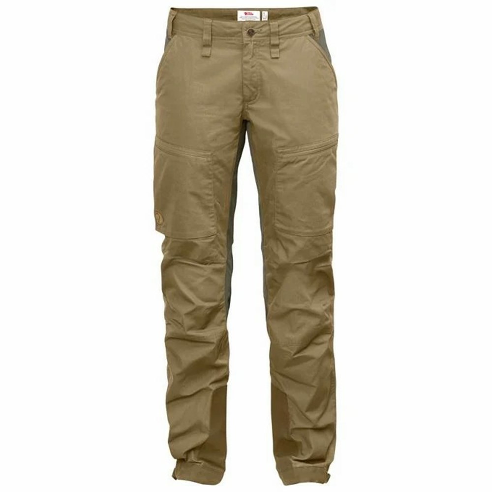 Fjallraven Kanken Abisko Women Hiking Pants Khaki | CSGZAEY-31