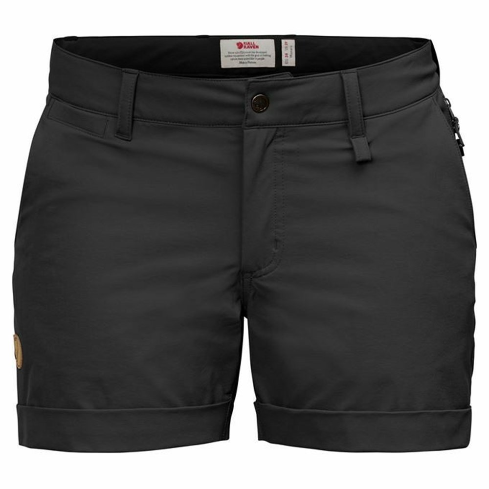 Fjallraven Kanken Abisko Women Shorts Black | ZUNRHFO-12