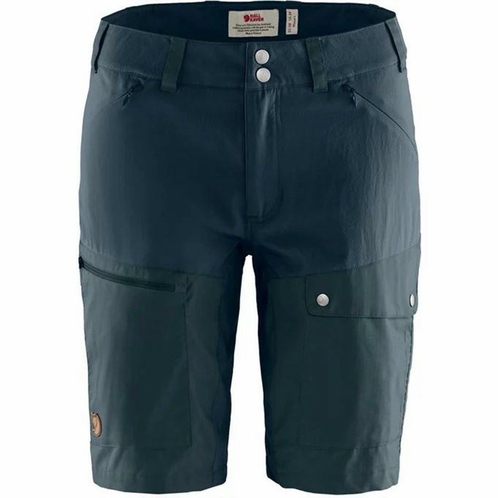 Fjallraven Kanken Abisko Women Shorts Navy | CHBALGS-63