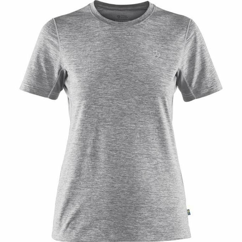 Fjallraven Kanken Abisko Women T-Shirt Grey | EAZHWOT-36