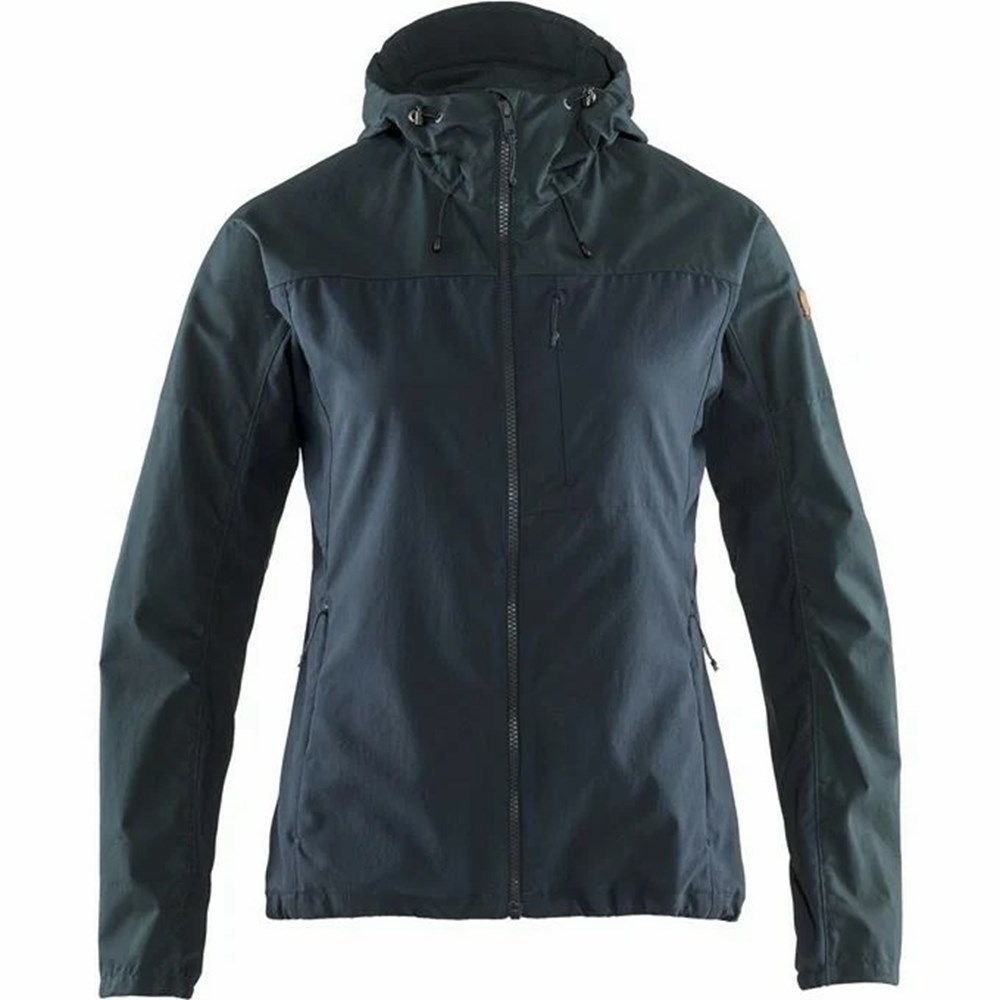 Fjallraven Kanken Abisko Women Trekking Jacket Dark Navy | THKYUJM-72