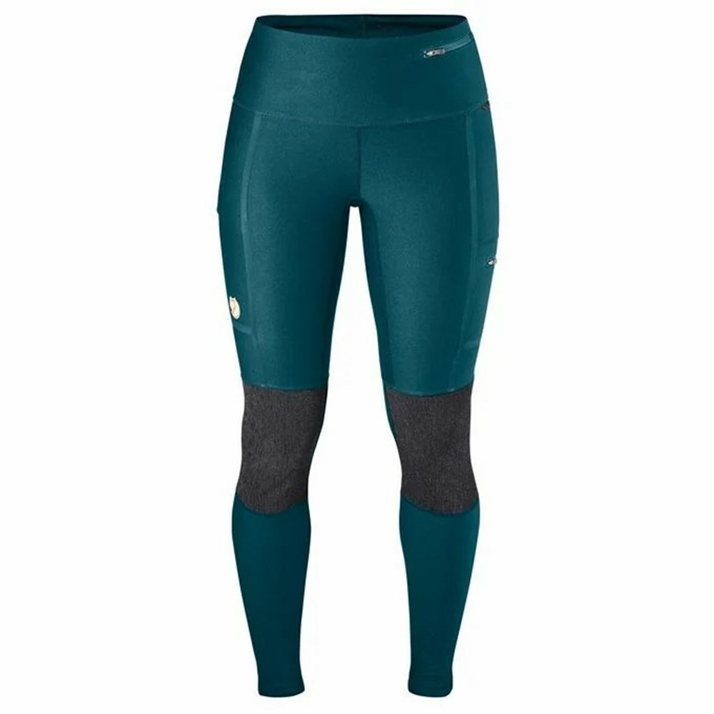 Fjallraven Kanken Abisko Women Trekking Tights Green | CWFXGSN-30