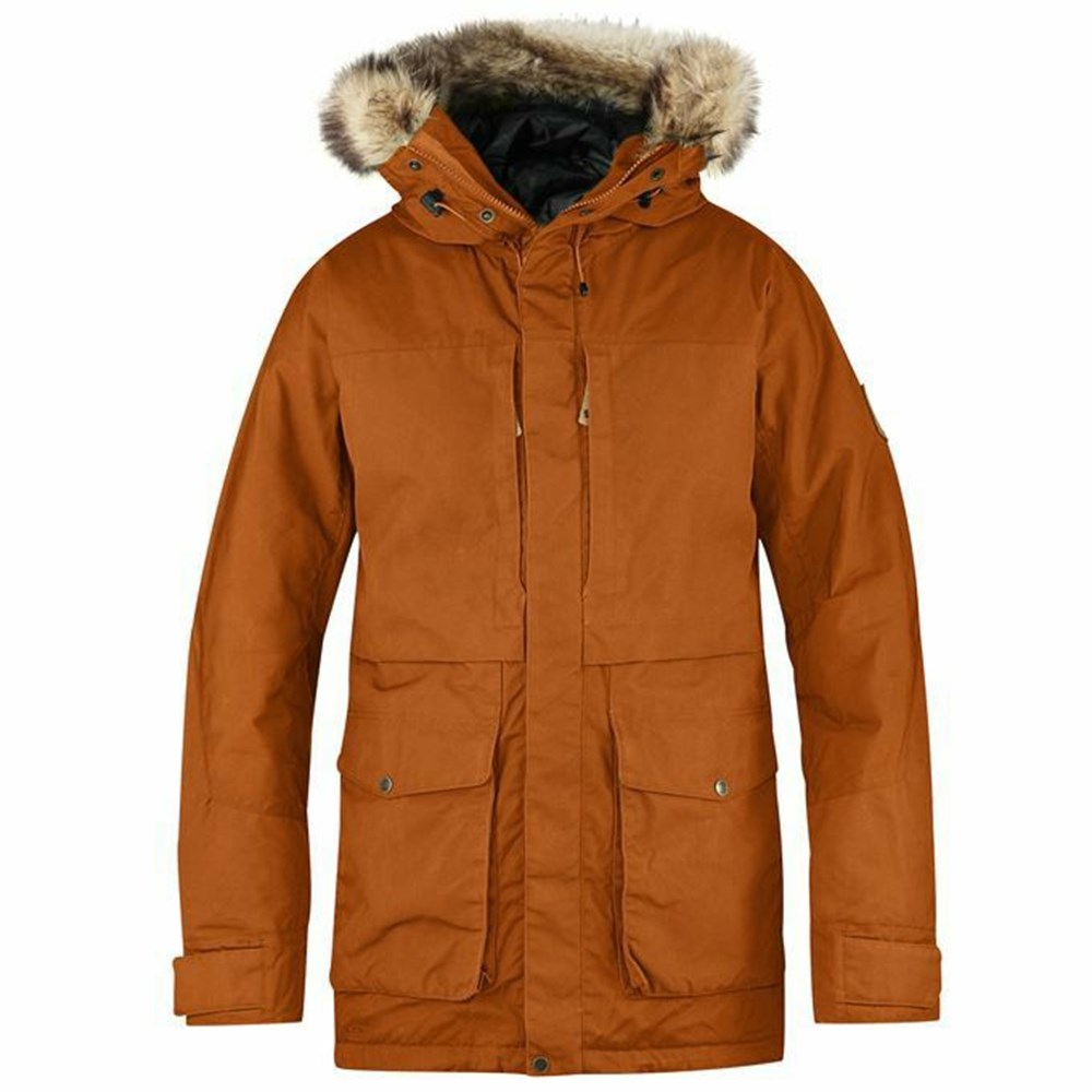 Fjallraven Kanken Barents Men Parka Yellow | YZXPMJD-76