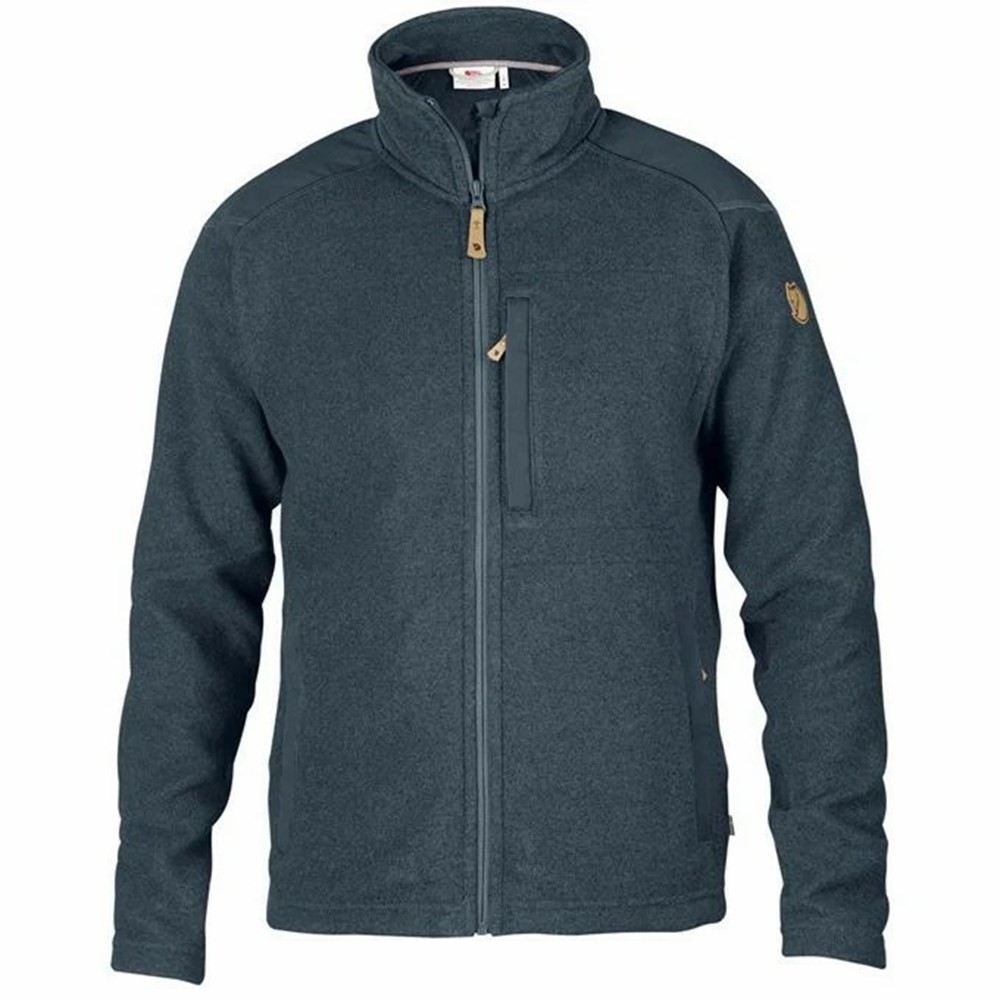 Fjallraven Kanken Buck Men Fleece Blue | RSQIHLZ-01