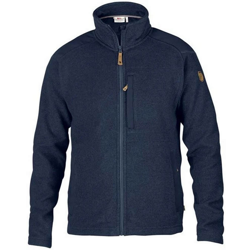 Fjallraven Kanken Buck Men Fleece Navy | CGRQUIX-61