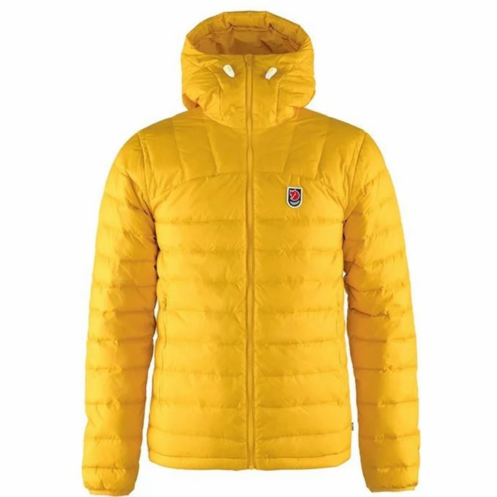 Fjallraven Kanken Expedition Men Down Jackets Yellow | JCNWFYR-37