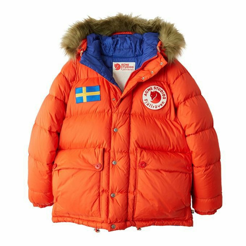 Fjallraven Kanken Expedition Men Down Jackets Orange | PMAKHGJ-17