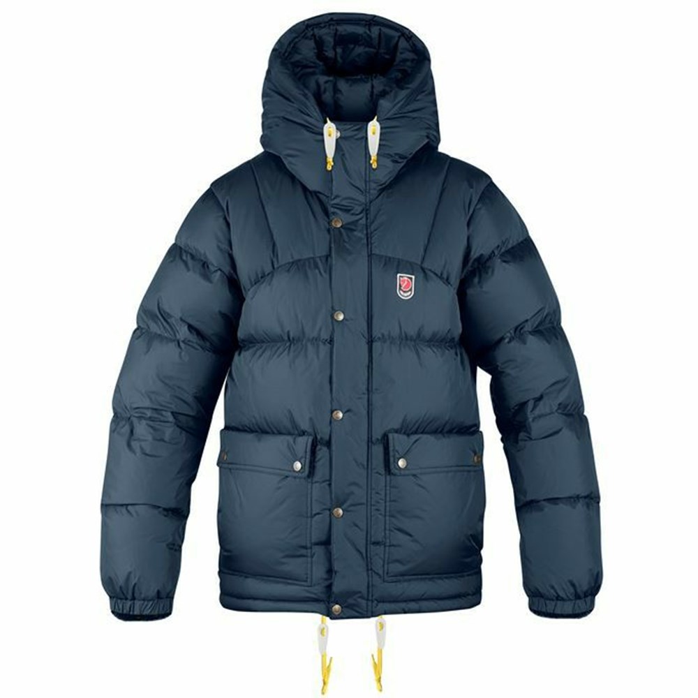 Fjallraven Kanken Expedition Men Down Jackets Navy | UIZFSWJ-93