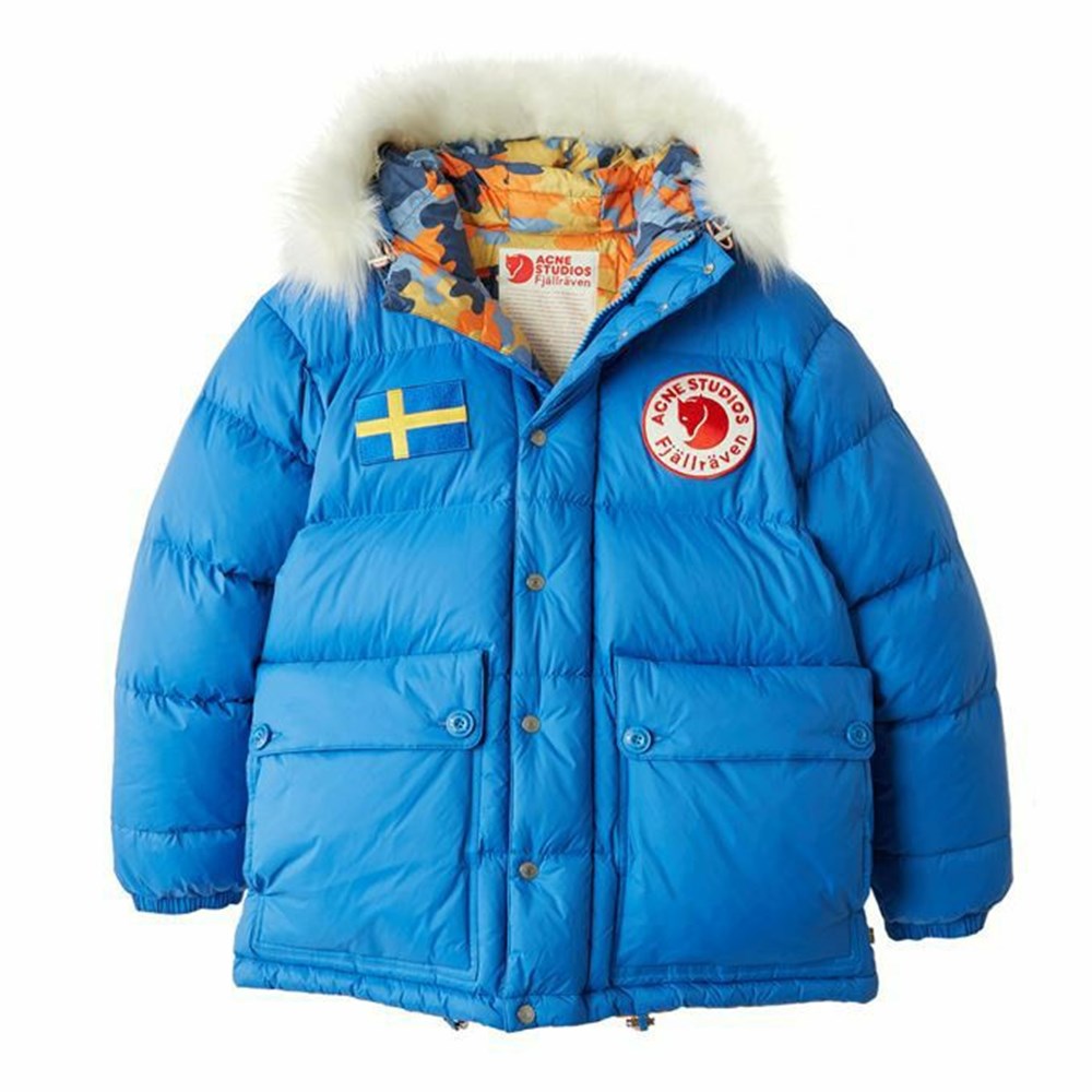 Fjallraven Kanken Expedition Men Down Jackets Blue | VSGLMJP-03