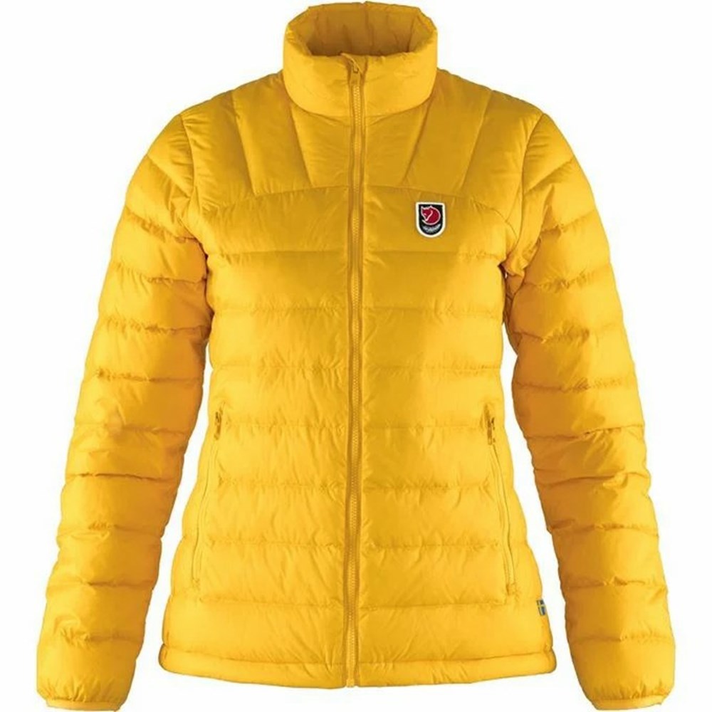 Fjallraven Kanken Expedition Women Down Jackets Yellow | XPBCUQD-47