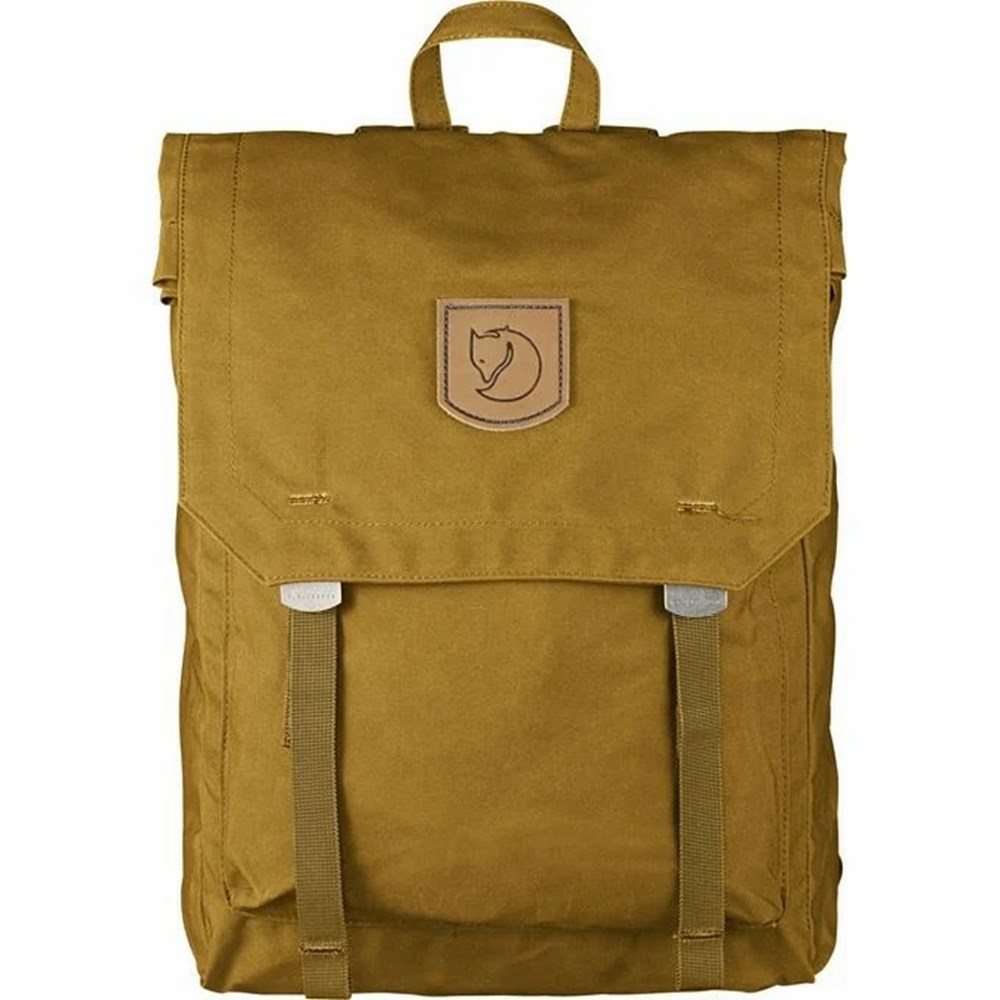 Fjallraven Kanken Foldsack No. 1 Men Backpack Yellow | HDUBWPC-28