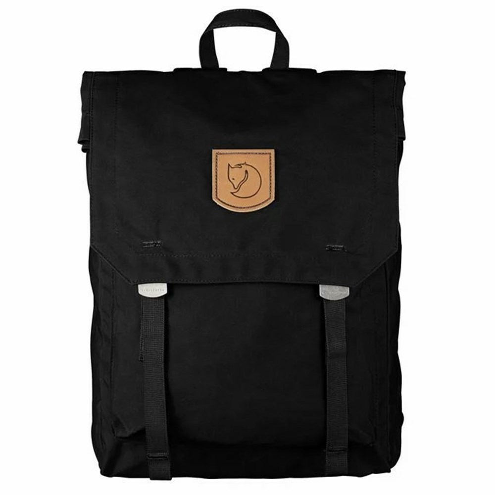 Fjallraven Kanken Foldsack No. 1 Men Backpack Black | ZANRFUG-80