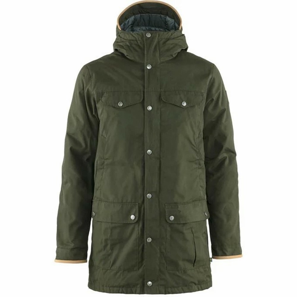 Fjallraven Kanken Greenland No. 1 Men Parka Green | LSOCXPA-70