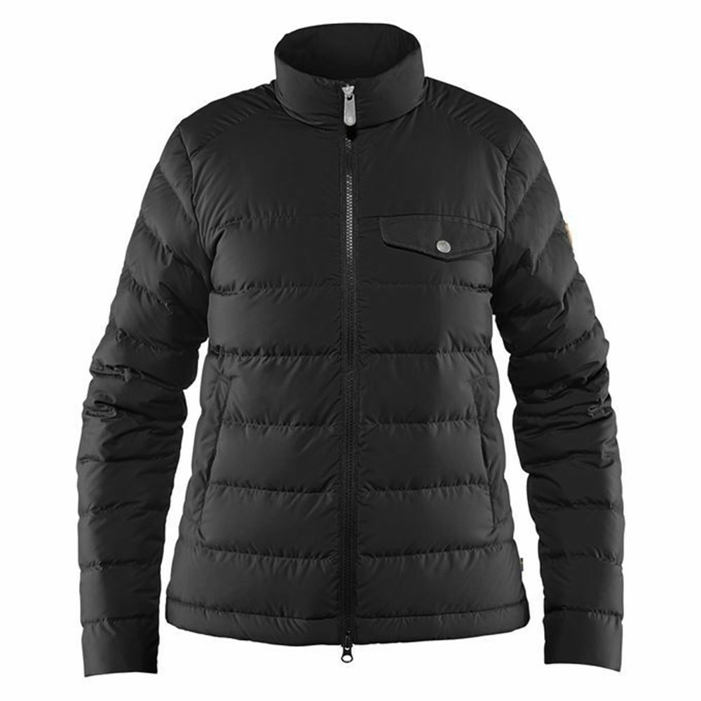 Fjallraven Kanken Greenland Women Down Jackets Black | YXOVWAD-97