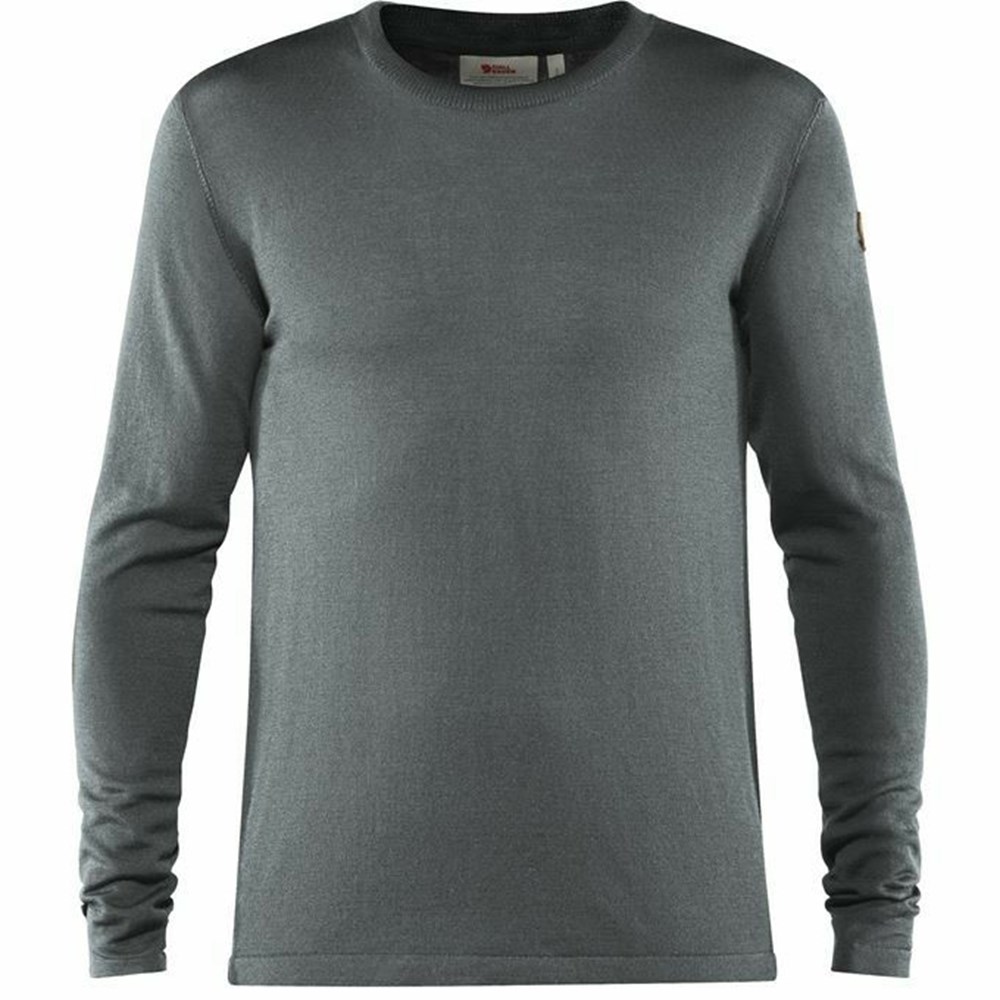 Fjallraven Kanken High Coast Men Sweater Grey | ESGCDBR-86