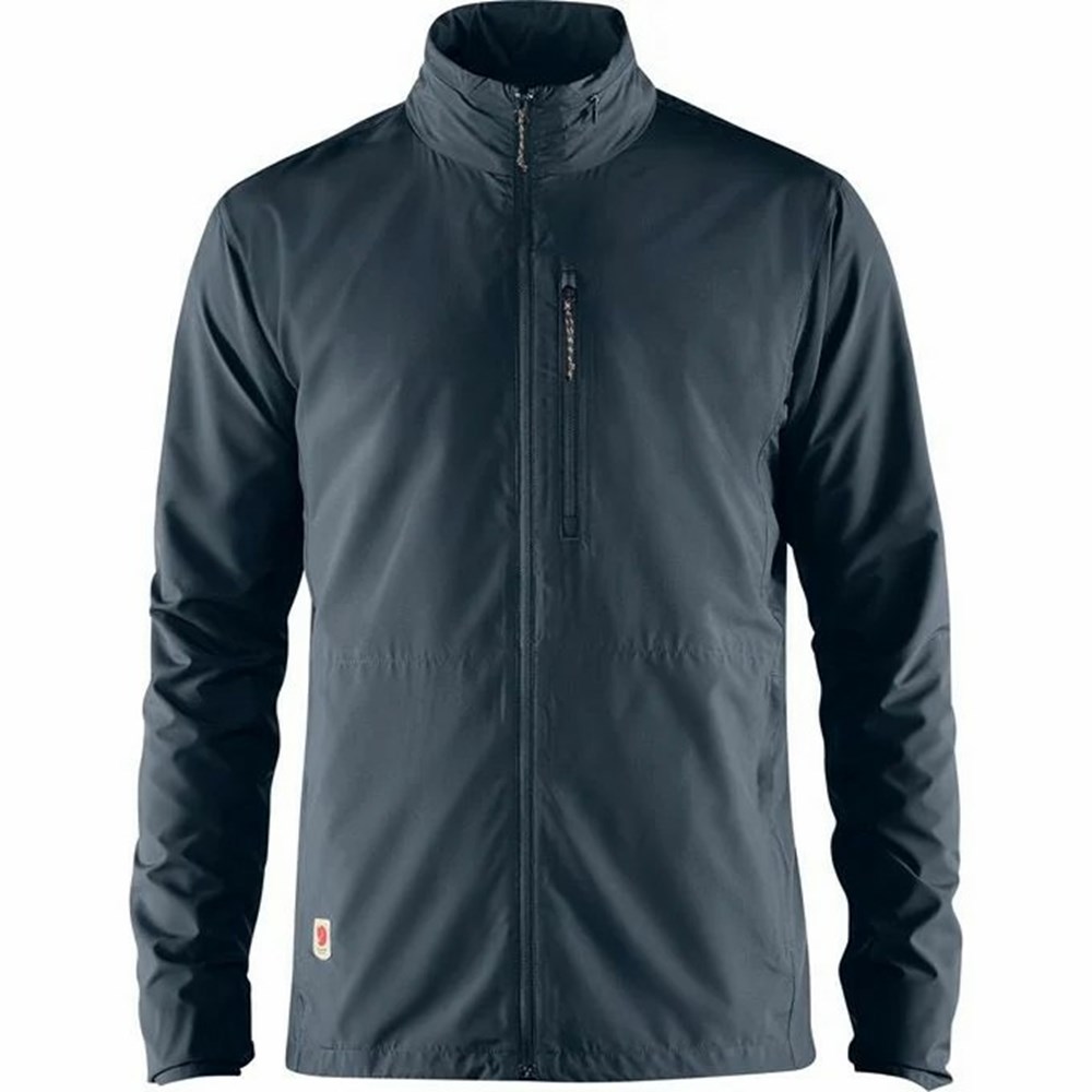 Fjallraven Kanken High Coast Men Wind Jacket Navy | OJGAEFH-23