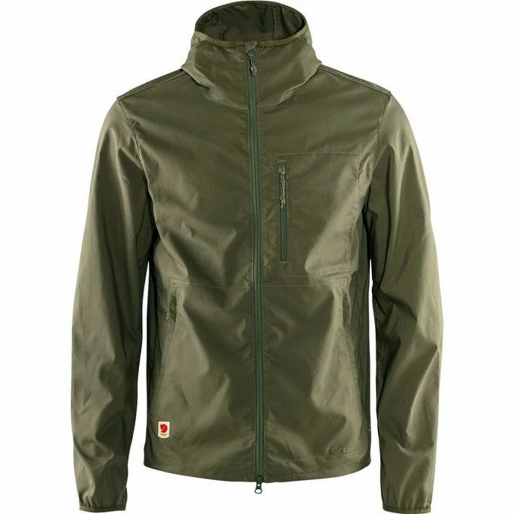 Fjallraven Kanken High Coast Men Wind Jacket Green | PVZSYNB-95